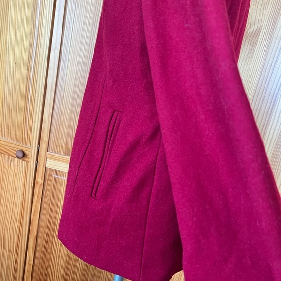 London Fog Large Red Wool Blend Peacoat Professional Classic Preppy - Picture 7 of 11